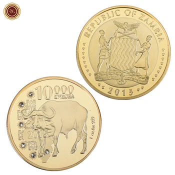 Позолоченный набор памятных монет с держателем для монет Коллекционные монеты вызова Сувенирный подарок
