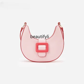 Ранец Женская розовая сумка Масляная кромка Цвет Коллизия Дизайн Текстура Пригородная сумка дизайнерская сумка сумки сумки для женщин сумка