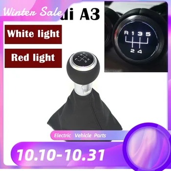 совершенно новая светодиодная электронная ручка переключения передач Механическая коробка передач Для AUDI A3 S3 Белый свет и красный свет