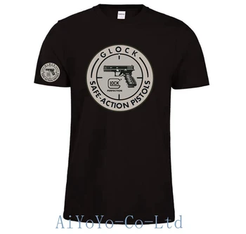 Glock Энтузиаст Glock Футболка Уникальная футболка 100% хлопок Футболка с коротким рукавом Мужские футболки унисекс Женщины Мужчины Футболки