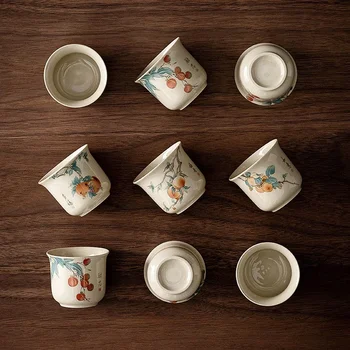  чайная чашка Один дом Гостеприимство Дегустационный хозяин Китайский серый керамический чайный сервиз Кунг-фу Маленькая чайная чашка