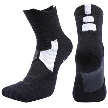  Новые мужские баскетбольные носки Полотенце Снизу Противоскользящие велосипедные носки для мужчин На открытом воздухе Удобные носки для бега Мужские футбольные носки