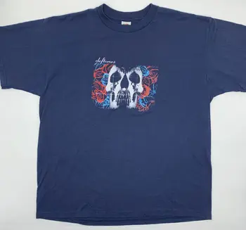 Vintage Deftones Tour 2003 Fotl Skull Roses Concert Blue Xl Футболка Band Tee