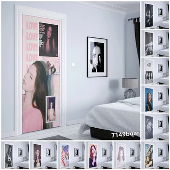 Европейская и американская поп-звезда певица Лана Дель Рей персонаж дверная наклейка комната стена дом изысканная декоративная наклейка на стену