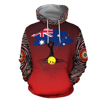 Австралия Аборигены 3D-печатные толстовки с капюшоном Толстовка с капюшоном на молнии женская Для мужчин Пуловер уличная одежда Косплей Костюмы