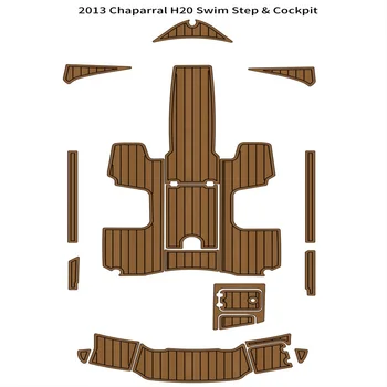 2013 Chaparral H20 Swim Step Cockpit Boat EVA Искусственный пенопласт Тик Палуба Накладка на пол Подложка Самоклеящийся SeaDek Gatorstep Style