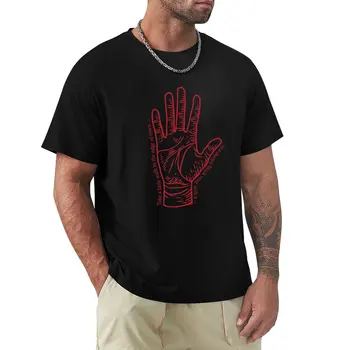 Красная правая рука с текстом песни Футболка Эстетичная одежда на заказ футболки дизайн собственных мужских футболок с графикой смешные