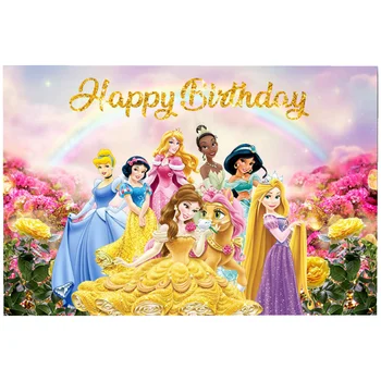 Disney Белоснежка Белла Принцесса Фон Номер Воздушные Шары Украшение Товары на день рождения Подарки для девочек Мальчики Baby Shower