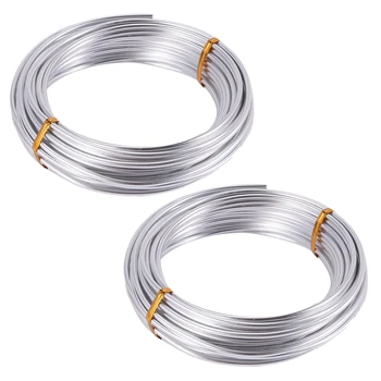 2X 3 мм алюминиевая проволока 10M Craft Silver Wire для ювелирных изделий Лепка из глины Бонсай и модель