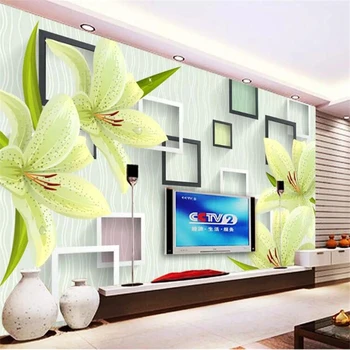 wellyu обои домашний декор Пользовательские обои Dream lily 3D стерео телевизор фон обои стены для гостиной behang