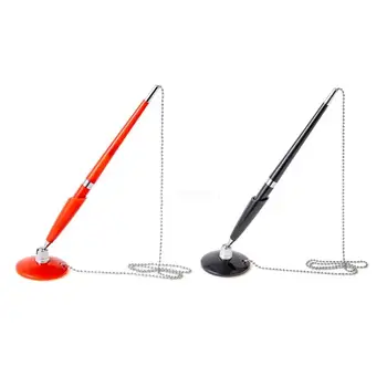  удобный набор настольных ручек с шариковой цепью для бизнеса Counter Adhesive Mount Dropship
