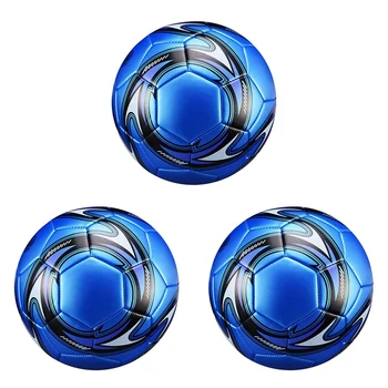 3X Профессиональный футбольный мяч размера 5 Официальные футбольные тренировки Соревнования по футбольному мячу на открытом воздухе Синий