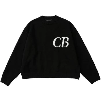 Fashion New CB Latter Вязаный жаккардовый жаккардовый свитер Cole Buxton Мужская и женская высококачественная свободная толстовка Повседневная одежда