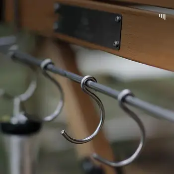  Боковая вешалка для хранения стола Удлинитель стола из нержавеющей стали с S-образными крючками Портативный крючок для стола для бокового хранения сумки