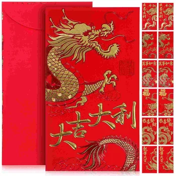 36 шт. Красные пакеты Китайский Новый год Красные конверты Традиционные Счастливые Деньги Наличные Пакеты