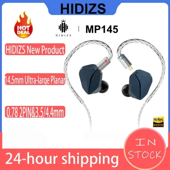 Hidizs MP145 14,5 мм Сверхбольшие планарные магнитные HiFi наушники в наушниках Проводные мониторы Наушники Hi-Res Аудио Музыка 0,78 мм 2-контактный