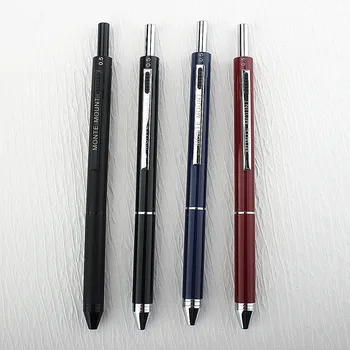 4 в 1 Многоцветные металлические шариковые ручки 3 цвета Шариковая ручка 1 автоматический карандаш для школы Офисные письменные принадлежности Канцелярские товары Подарки