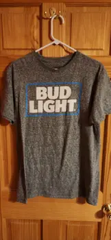 Bud Light Мужская футболка L Классическая графическая надпись с коротким рукавом