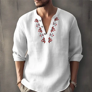 блузка мужская рубашка мужская кардиган повседневная хенли свободная мужская новая мужская рубашка регулярного кроя футболки тонкая рубашка мода